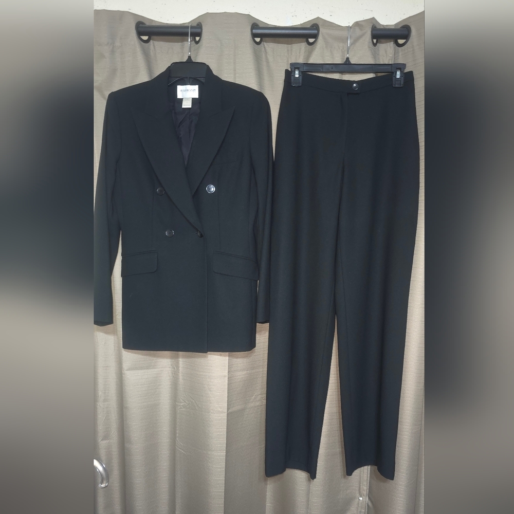 Hugo Buscati Collection Black Pantsuit Elegant Formal Wear